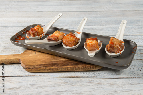 Pork Belly Bites are succulent pieces