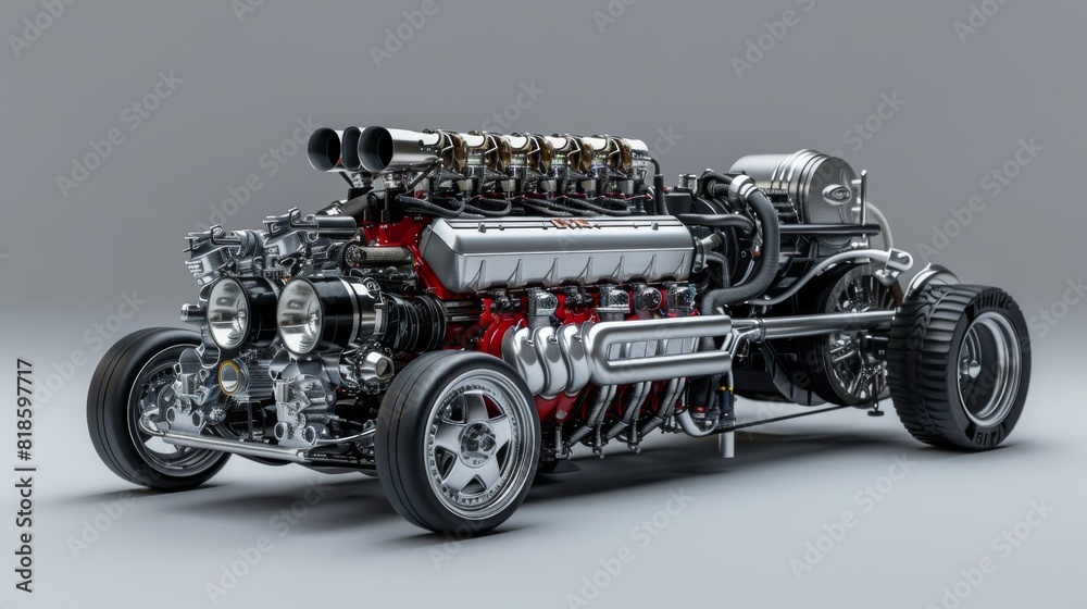 See a realistic preview of our supercharged engine with our detailed image mockup, Generated by AI