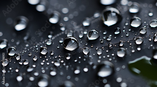 Liquid Gems Shallow Depth of Field Water Droplets on Black 