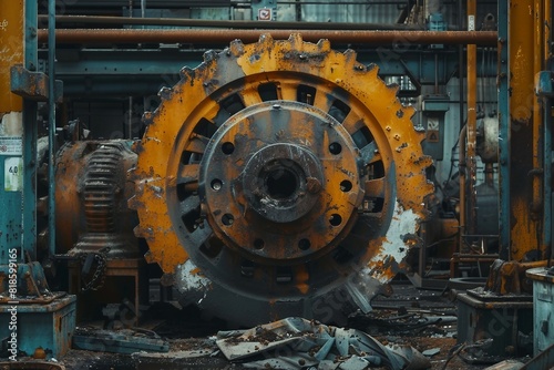 a large machine that is inside of a building