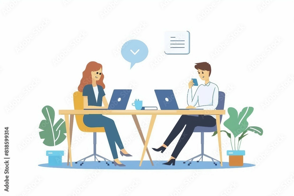 two people sitting at a table with laptops two people sitting at a table with laptops