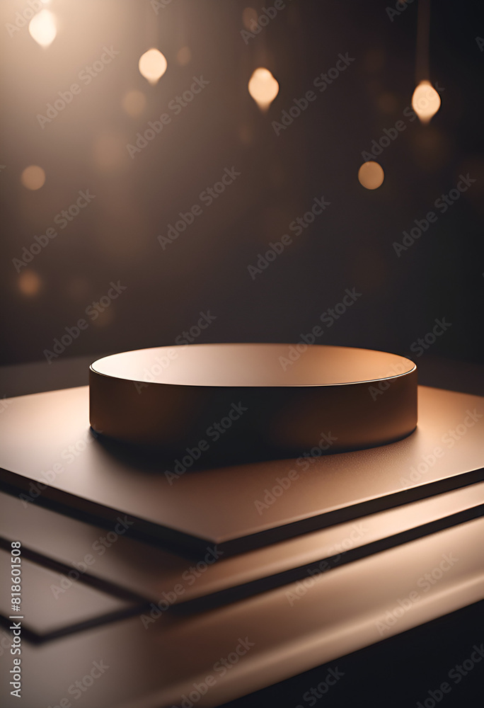 Podium platform mockup  product presentation background luxury 3D 