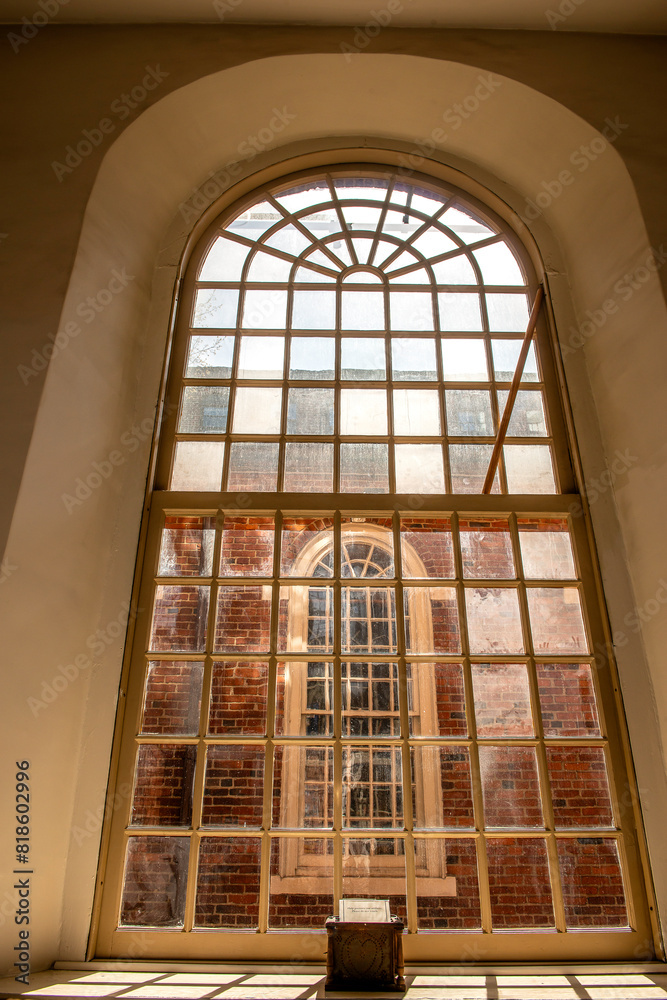 A window in a church in Boston