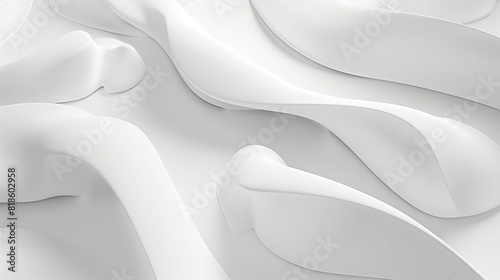 white abstract background with overlapping shapes, soft shadows, and a sense of depth photo