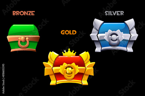 The Level Chests Icons for the UI 2D game (ID: 818605395)