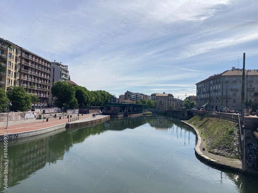 Fototapeta premium Navigli, Milan, Italy