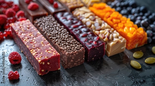 Nano-enhanced protein bars infused with exotic flavors photo