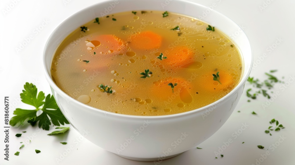 chicken soup, isolated on white background chicken soup, isolated on white background