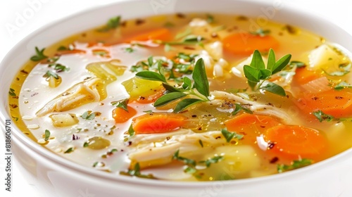 Wallpaper Mural chicken soup, isolated on white background Torontodigital.ca