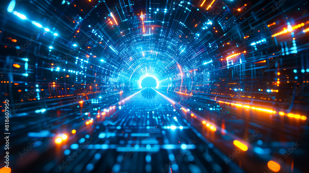 Futuristic Background with Blue Neon Lights
Futuristic Background with Blue Neon Lights