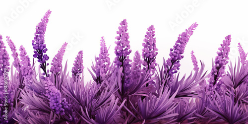 Lavender flowers on white background, Lavender, floral background. op view, copy space