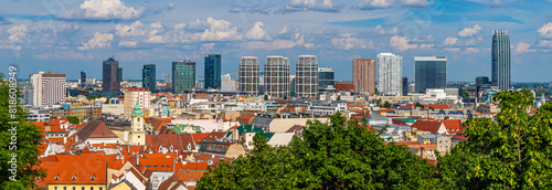 Obraz na płótnie Cityscape of Bratislava, a panoramic view of the capital of Slovakia w salonie