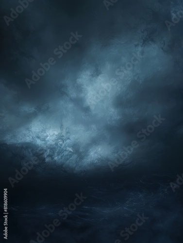 Ethereal nocturne. Intriguing fusion of dark and light capturing essence of mysterious night with abstract elements atmospheric fog and subtle glow ideal for mesmerizing background or creative design photo
