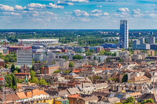 Obraz na płótnie Panoramic view of Buda district in Budapest, Hungary w salonie