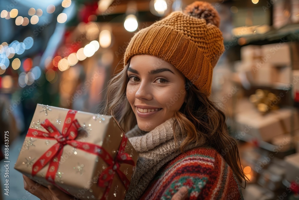 A personal shopper assisting clients with holiday gifts