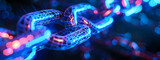 Digital Blockchain with Glowing Links