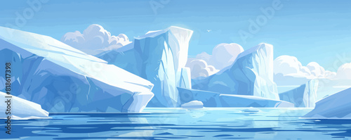 Vector cartoon Arctic ice. vector simple illustration