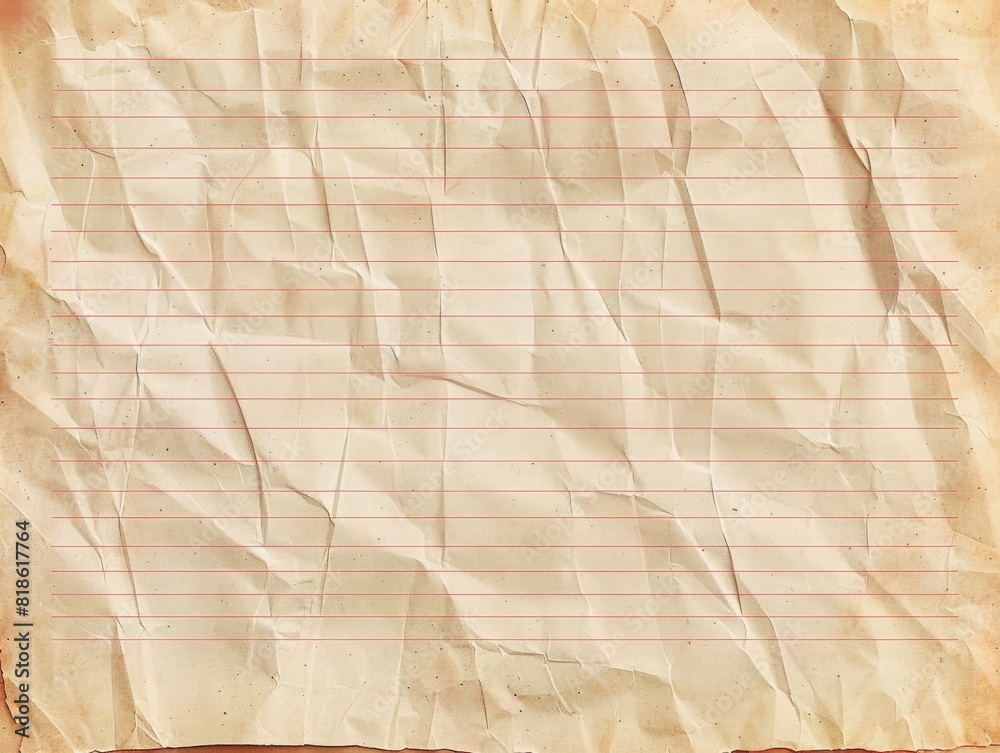 A piece of paper with red lines on it A piece of paper with red lines on it