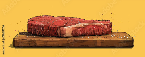 Steak. vector simple illustration