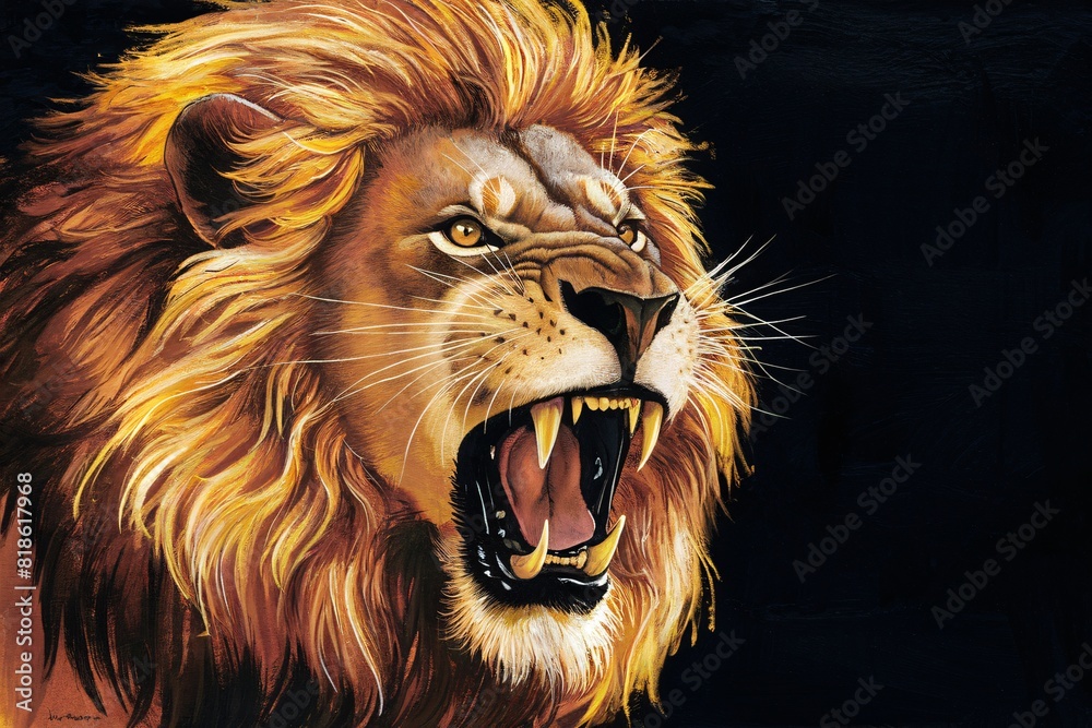 Lion Roaring Lion Roaring