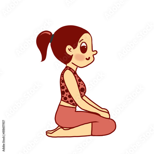 girl in yoga pose