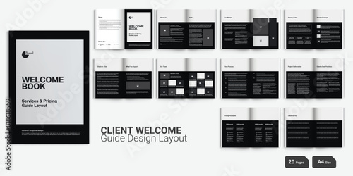 Client Welcome Guide Design Welcome Book Design Welcome Guide Design Layout Welcome Pack	
