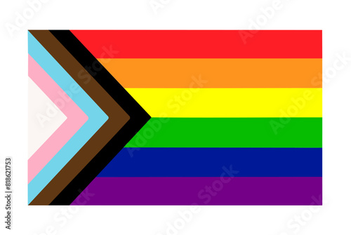 High resolution progress pride flag. 3 in 1 file including Png, Jpeg & EPS photo
