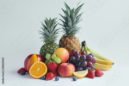 a pile of assorted fruits sitting on top of each other