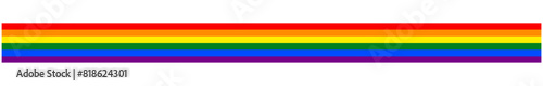rainbow pride flag stripes isolated on transparent. design element