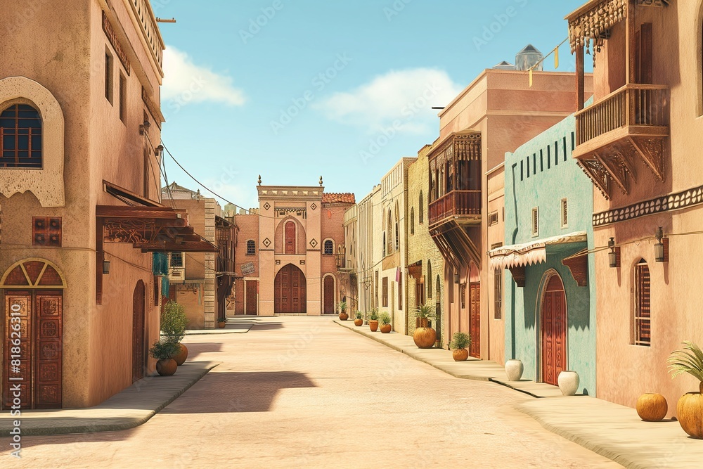 arabic city scene in generative ai