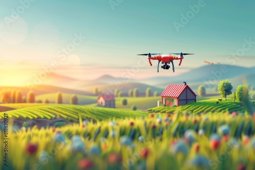 Agriculture 5G vine health unmanned aerial vehicle view drone farming vine cultivation UAV innovation smart farming drone farm surveillance farm automation modern technology precision agriculture.