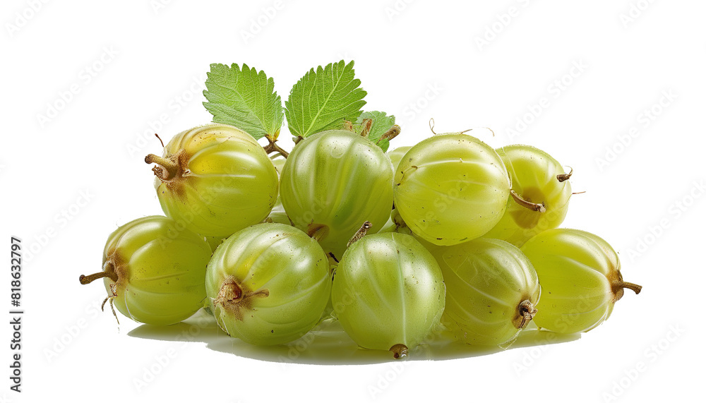 Close-up Photo of Gooseberries on White Background	