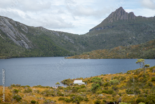 lake and mountains