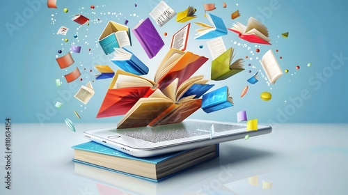 Wallpaper Mural the convenience and flexibility of Mobile Learning (M-Learning), illustrating how mobile devices empower learners to access educational content and resources on-the-go, fostering personalized and adap Torontodigital.ca