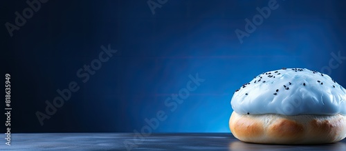 Image of a blue cheese bun perfect for a home bakery with plenty of copy space photo