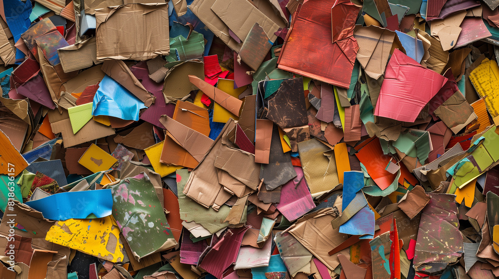 Background made from recycled materials like cardboard or plastic scraps. Background made from recycled materials like cardboard or plastic scraps.