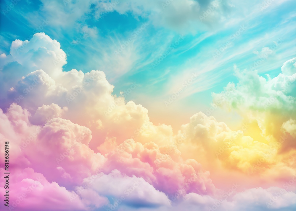 rainbow cloud background with pastel colored rainbow cloud background with pastel colored