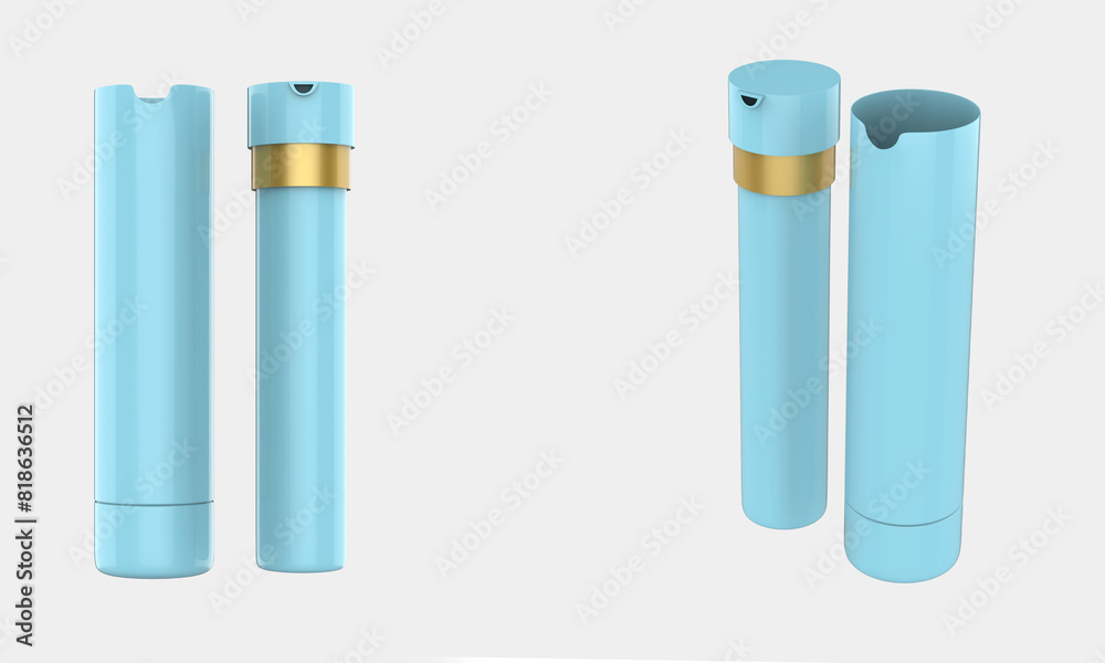 Matte Bottle with Pump Mockup Isolated On White Backround. 3d illustration Matte Bottle with Pump Mockup Isolated On White Backround. 3d illustration