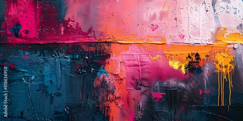 Captivating Abstract Conceptual Art with Vibrant Color and Expressive Brushwork