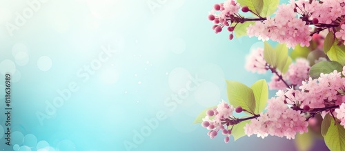 Spring themed background with ample copy space for adding text or images
