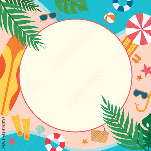 summer_04Promotional design background with summer resort beach scenery