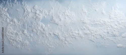 Abstract snow texture with a frosting pattern on the wall serving as a copy space image