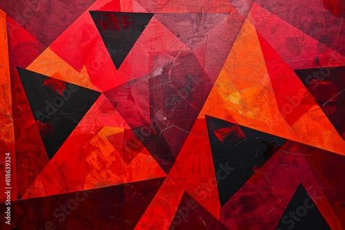 abstract geometric crimson red shapes patterns modern contemporary design art creativity vibrant striking bold 