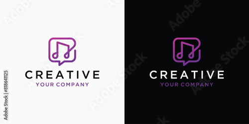 Music logo design mimimalist inspiration 