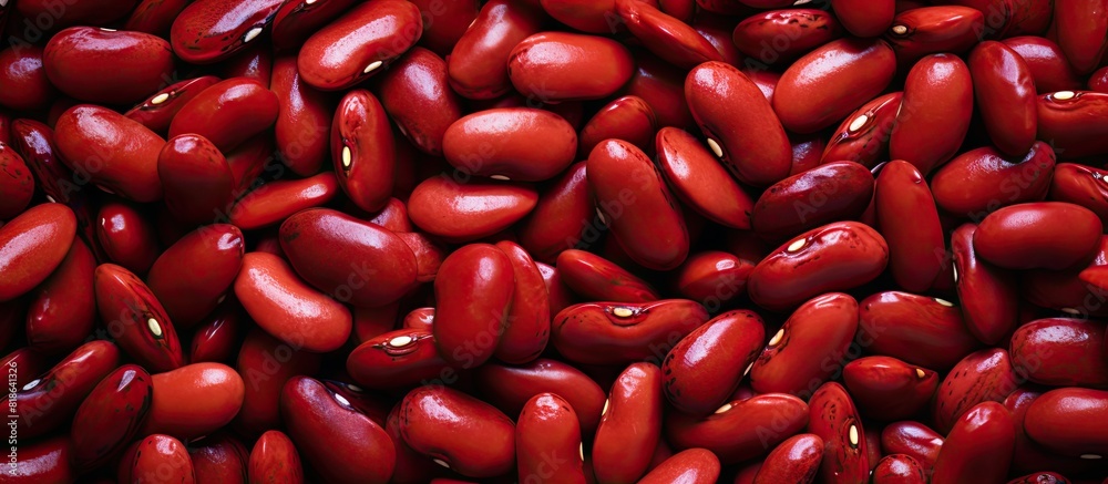 A copy space image of red beans A copy space image of red beans