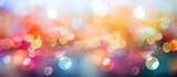A vibrant and captivating bokeh with a variety of colors that create a visually stunning copy space image