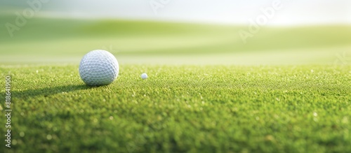 Fairway with a golf ball perfect for copy space image