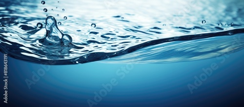 H2O a vital substance for sustaining life is a clear and odorless liquid that forms rivers lakes and oceans. Creative banner. Copyspace image photo