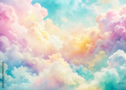 Soft rainbow clouds with pastel colors for background