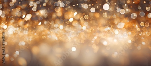 A festive backdrop with circles of sparkling lights creating a blurred and abstract pattern resembling a silver glittering copy space image for holiday celebrations